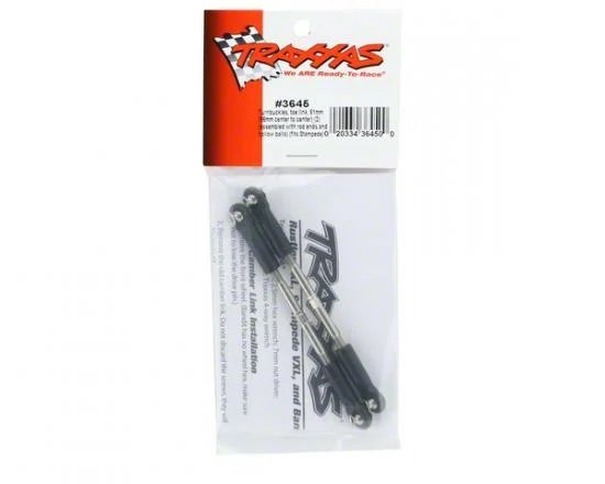 Traxxas Turnbuckles toe link 61mm (96mm center to center) (2) (assembled with rod ends and hollow balls) (fits Stampede) &mdash; image 3 of 3