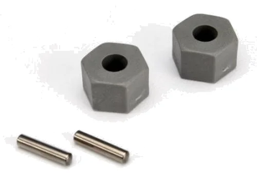 Traxxas 12mm Hex Wheel Hubs (tall offset Rustler/Stampede front) (2)/ axle pins (2.5x10mm) (2) — image 2 of 3