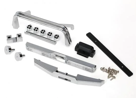 Traxxas Body accessories kit Bigfoot No. 1 (includes winch front and rear bumpers roll bar light bar engine detail mounting hardware) (grill sold separately) — image 2 of 2