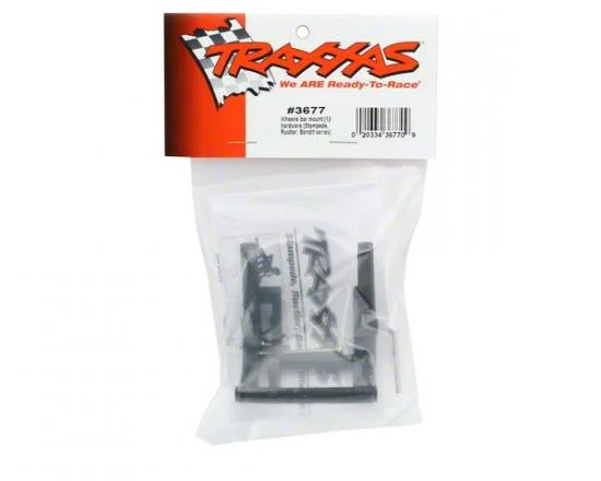 Traxxas Wheelie bar mount (1)/ hardware (black). Use Part 4974 and 4976 to complete the wheelie bar assembly. &mdash; image 3 of 3