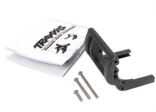 Traxxas Wheelie bar mount (1)/ hardware (black). Use Part 4974 and 4976 to complete the wheelie bar assembly. &mdash; image 2 of 3
