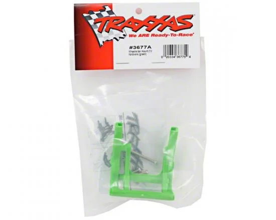 Traxxas Wheelie bar mount (1) / hardware (green) — image 3 of 3