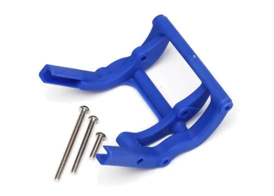 Traxxas Wheelie bar mount (1)/ hardware (blue) — image 2 of 3