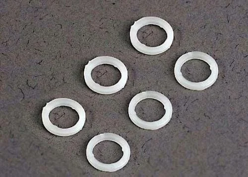 Traxxas White plastic washers (5x8x1.0mm) (6) &mdash; image 2 of 3