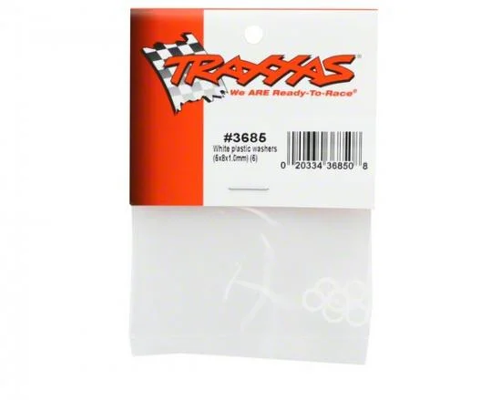 Traxxas White plastic washers (5x8x1.0mm) (6) &mdash; image 3 of 3