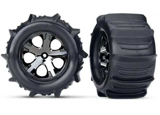 Traxxas 2.8 Paddle Tyres Assembled on Electric Rear Wheels - 1 Pair — image 2 of 2