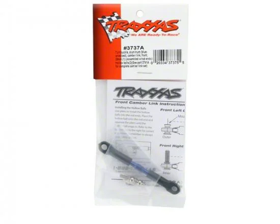 Traxxas Turnbuckle Aluminium (blue-anodized) camber link front 39mm (1)(assembled w/rod ends)/hollow balls (2)(See part 3741A for complete camber link set) — image 2 of 3