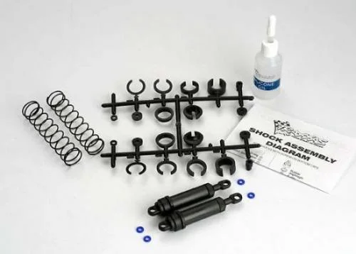 Traxxas Ultra Shocks (black) (xx-long) (complete w/ spring pre-load spacers springs) (rear) (2) — image 2 of 3