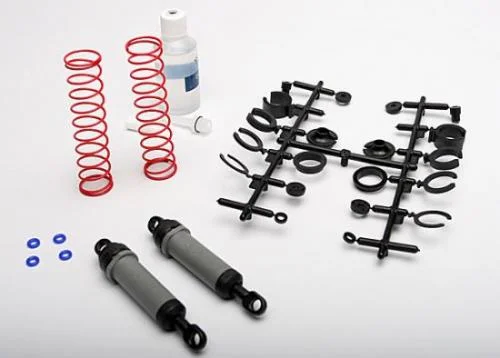 Traxxas Ultra Shocks (grey) (xx-long) (complete w/ spring pre-load spacers springs) (rear) (2) — image 2 of 3