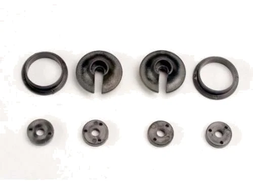 Traxxas Spring retainers upper lower (2)/ piston head set (2-hole (2)/ 3-hole (2) — image 2 of 3