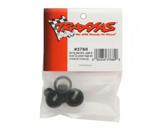 Traxxas Spring retainers upper lower (2)/ piston head set (2-hole (2)/ 3-hole (2) — image 3 of 3