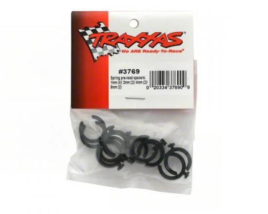 Traxxas Spring pre-load spacers: 1mm (4)/ 2mm (2)/ 4mm (2)/ 8mm (2) — image 3 of 3