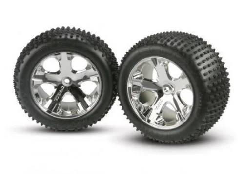 Traxxas Alias Tyres Pre Glued On All Star Chrome Wheels - 12mm Hex Fit — image 2 of 3