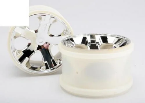 Traxxas All-Star 2.8 Wheels (chrome) (electric rear) — image 2 of 3