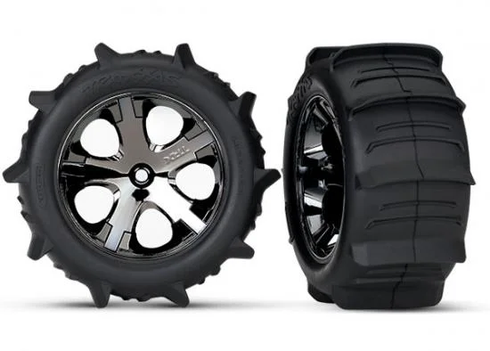 Traxxas 2.8 Paddle Tyres Assembled on Rear Wheels - 1 Pair — image 2 of 2