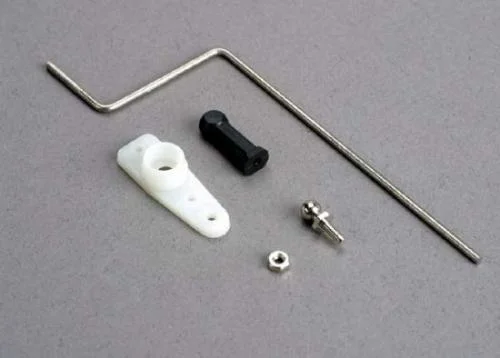 Traxxas Steering rod/ plastic rod end/ chrome threaded ball nut/ servo horn &mdash; image 2 of 2