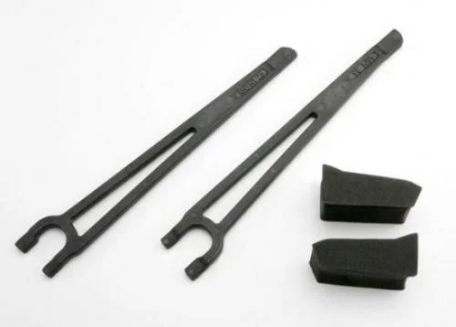 Traxxas Hold downs battery left right (2)/ foam spacers (2) (fits standard battery packs) — image 2 of 3