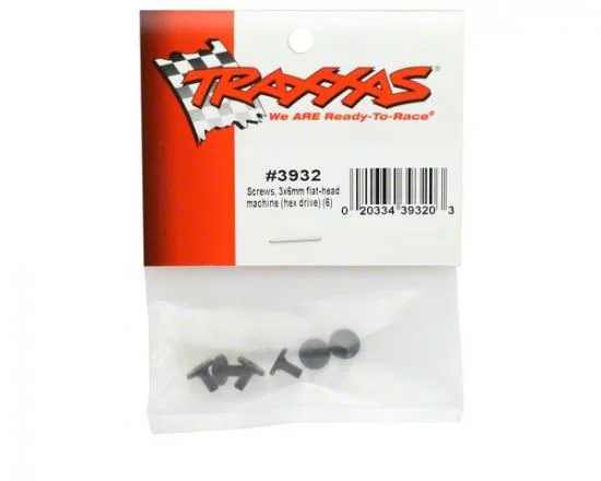 Traxxas Screws 3x6mm flat-head machine (hex drive) (6) — image 3 of 3