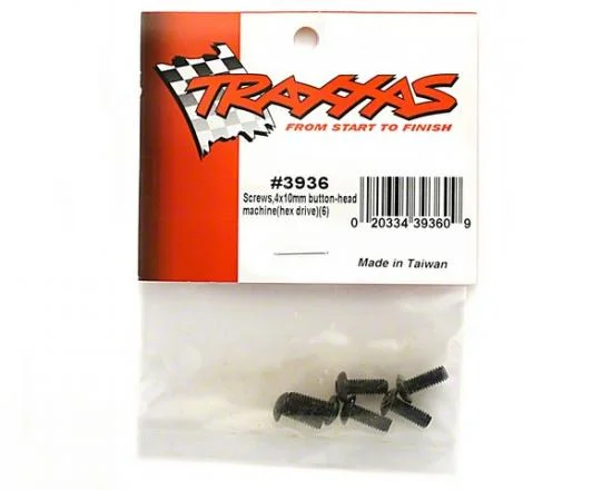 Traxxas Screws 4x10mm button-head machine (hex drive) (6) — image 2 of 2