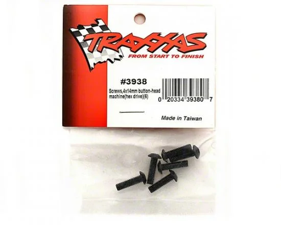 Traxxas Screws 4x14mm button-head machine (hex drive) (6) — image 2 of 2