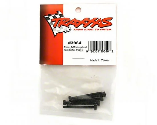 Traxxas Screws 3x32mm cap-head machine (hex drive) (6) — image 3 of 3
