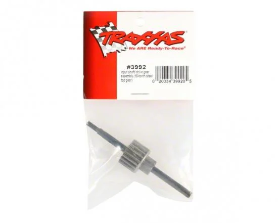 Traxxas Input shaft/ drive gear assembly (18-tooth steel top gear) — image 2 of 2