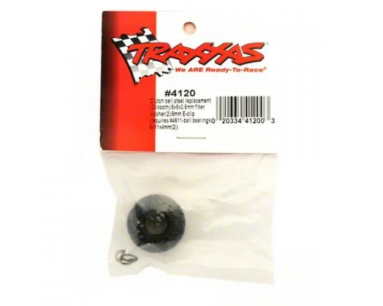 Traxxas Clutch bell (20-tooth)/ 5x8x0.5mm fiber washer (2)/ 5mm E-clip (requires 4611-ball bearings 5x11x4mm (2) &mdash; image 3 of 3