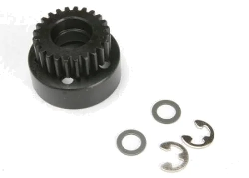 Traxxas Clutch bell (24-tooth)/ 5x8x0.5mm fiber washer (2)/ 5mm E-clip (requires 4611-ball bearings 5x11x4mm (2) — image 2 of 3