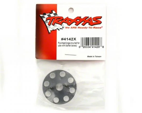 Traxxas 40mm Aluminium flywheel (larger knurled for use with starter boxes) (TRX 2.5 and TRX 2.5R) (silver-anodized) &mdash; image 3 of 3
