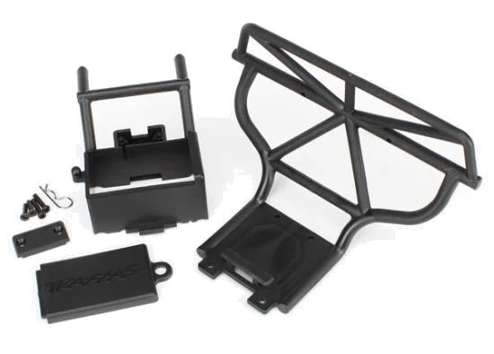Traxxas Bumper (rear)/ battery box/ battery box cover/ switch cover/ body clip/ 3x15mm RM (2)/ 3x12mm CM (2) &mdash; image 2 of 3