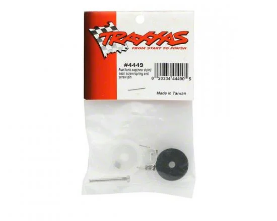 Traxxas Fuel tank rebuild kit (contains cap foam seal screw spring and screw pin. Replaces old style with primer bulb.) &mdash; image 3 of 3