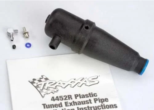 Traxxas Tuned pipe assembled (N. Rustler N. 4-Tec N. Sport style) (TRX 2.5 2.5R) (replaces 4452) &mdash; image 2 of 3