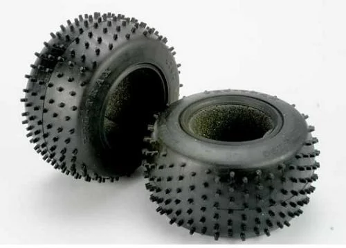 Traxxas Tires Pro-Trax spiked 2.2 (soft-compound)(rear) (2)/ foam inserts (2) &mdash; image 2 of 3