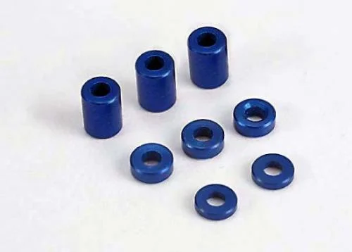 Traxxas Blue-anodized Aluminium spacers (3x6x8mm) (3)/ (3x6x1.5mm) (2)/ 3x6x2.5mm) (4) — image 2 of 2