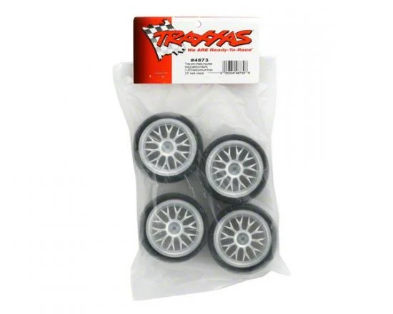 Traxxas Tires Pro-Trax on-road (medium compound with contoured inserts) (mounted and glued to part 4872 wheels) (2 left 2 right) &mdash; image 3 of 3