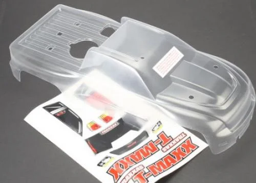 Traxxas T-MAXX Clear Body (long wheelbase) (requires painting)/ window lights decal sheet &mdash; image 2 of 3