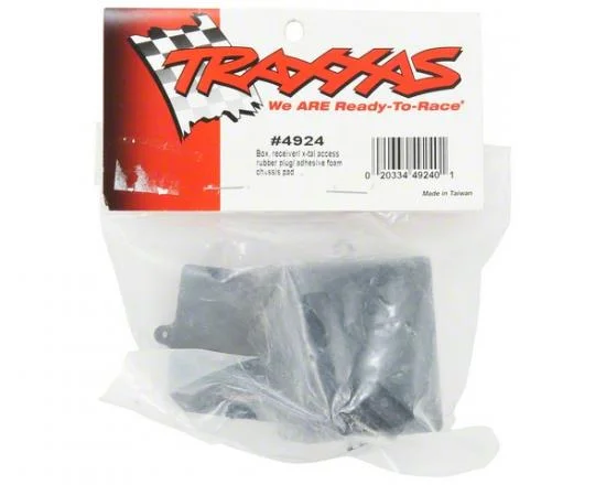 Traxxas Box receiver/ x-tal access rubber plug/ adhesive foam chassis pad &mdash; image 3 of 3