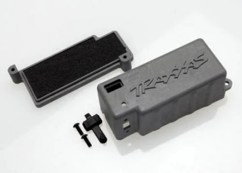 Traxxas Box battery (grey)/ adhesive foam chassis pad/charge jack plug (rubber) &mdash; image 2 of 3