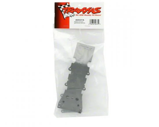 Traxxas Skidplate front plastic (grey)/ stainless steel plate — image 2 of 2