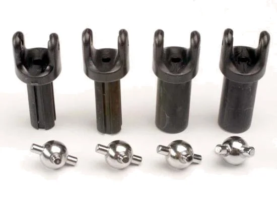 Traxxas Half shafts short (heavy duty) (external-splined (2) internal-splined (2)/ metal U-joints (4) — image 2 of 3