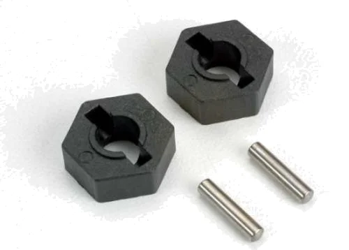 Traxxas Wheel hubs hex (2)/ axle pins (2.5x12mm) (2) &mdash; image 2 of 3