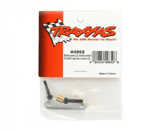 Traxxas Brake pads (2)/ brake piston/ 3x15mm cap hex screws (2) &mdash; image 3 of 3