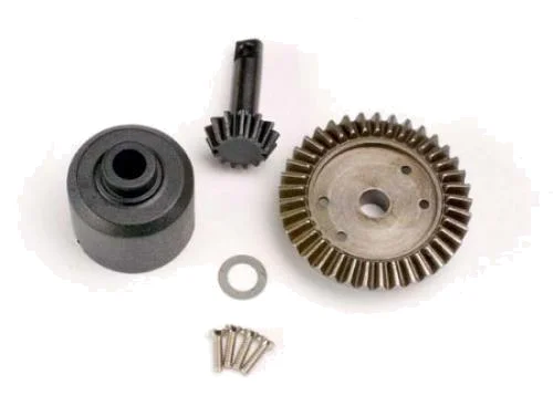 Traxxas Ring gear 37-T/ 13-T pinion/ diff carrier/6x10x0.5mm PTFE-coated washer (1)/ 2x8mm countersunk machine screws (4) — image 2 of 3