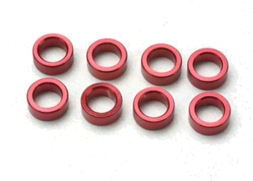 Traxxas Spacer pushrod (Aluminium red) (use with 5318 or 5318X pushrod and 5358 progressive 2 rockers) (8) &mdash; image 2 of 2