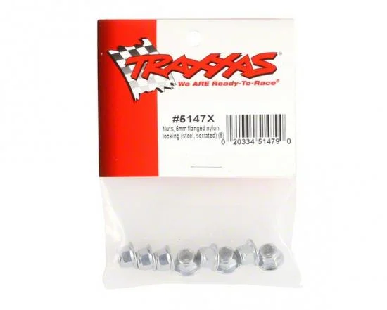 Traxxas M5 Nuts - Flanged Nylon Locking Steel Serrated (8) — image 3 of 3