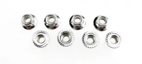 Traxxas M5 Nuts - Flanged Nylon Locking Steel Serrated (8) — image 2 of 3