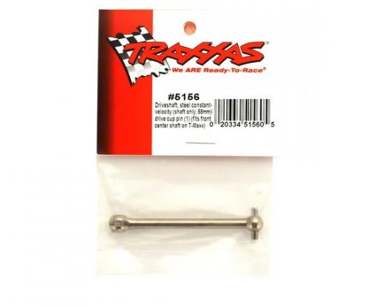 Traxxas Driveshaft steel constant-velocity (shaft only 58mm)/ drive cup pin (1) (fits front center shaft on T-MAXX) — image 2 of 2