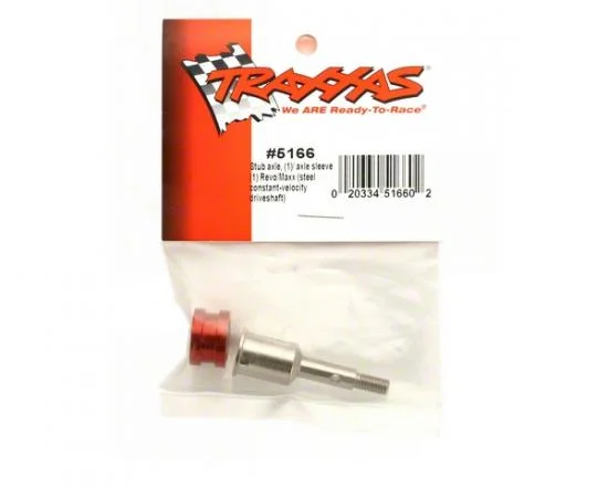 Traxxas Stub axle (1)/ axle sleeve (1) Revo/MAXX (steel constant-velocity driveshaft) — image 3 of 3