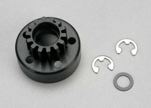Traxxas Clutch bell (14-tooth)/5x8x0.5mm fiber washer (2)/ 5mm e-clip (requires 5x10x4mm ball bearings part 4609) (1.0 metric pitch) &mdash; image 2 of 3