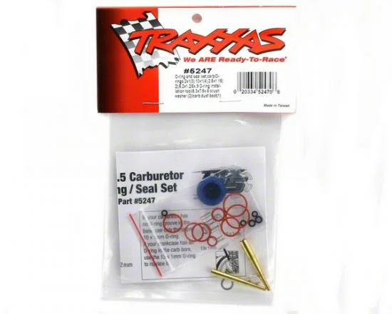 Traxxas O-ring and seal set carburetor/ O-rings: 2x1mm (3) 10x1mm (4) 2.5x1.15mm (2) 6.2x1.2mm (1)/ 5x.9mm O-ring installation tool/ 5.3x7.8x.6mm crush washer (2)/ carburetor dust boot (1) (TRX 2.5 2.5R) — image 3 of 3